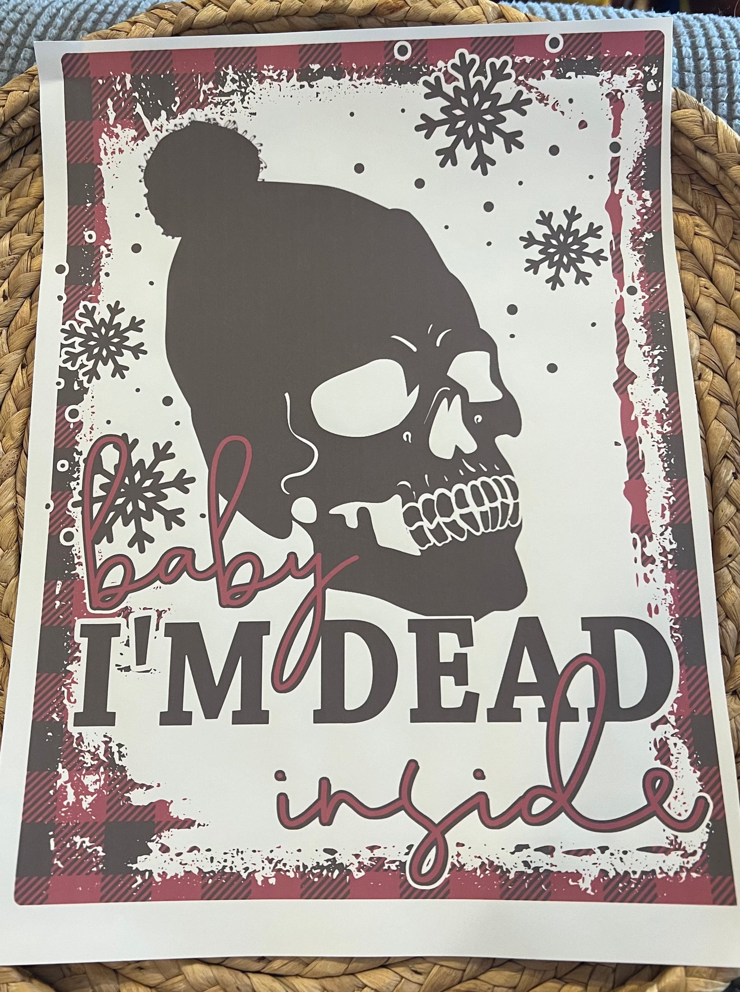 Adult skeleton baby I’m dead inside