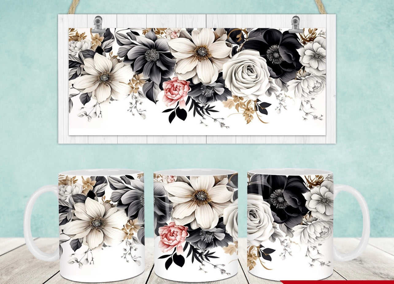 15 oz floral mug