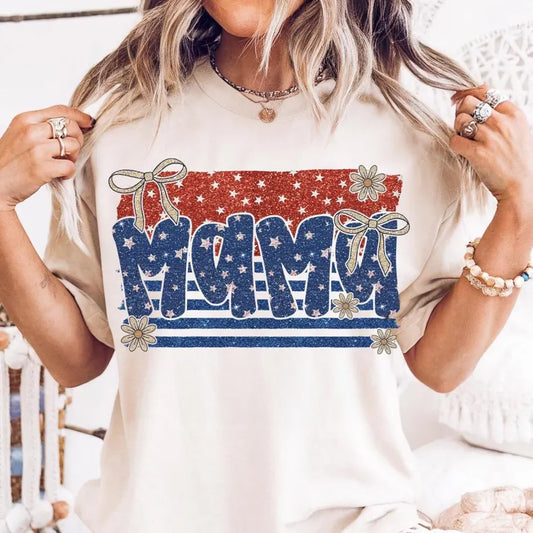 RWB glitter mama