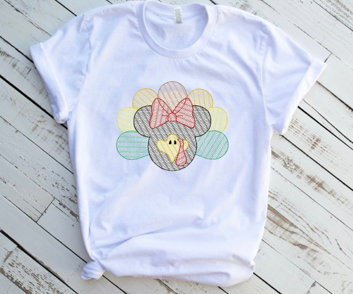 Emb - girl mouse turkey