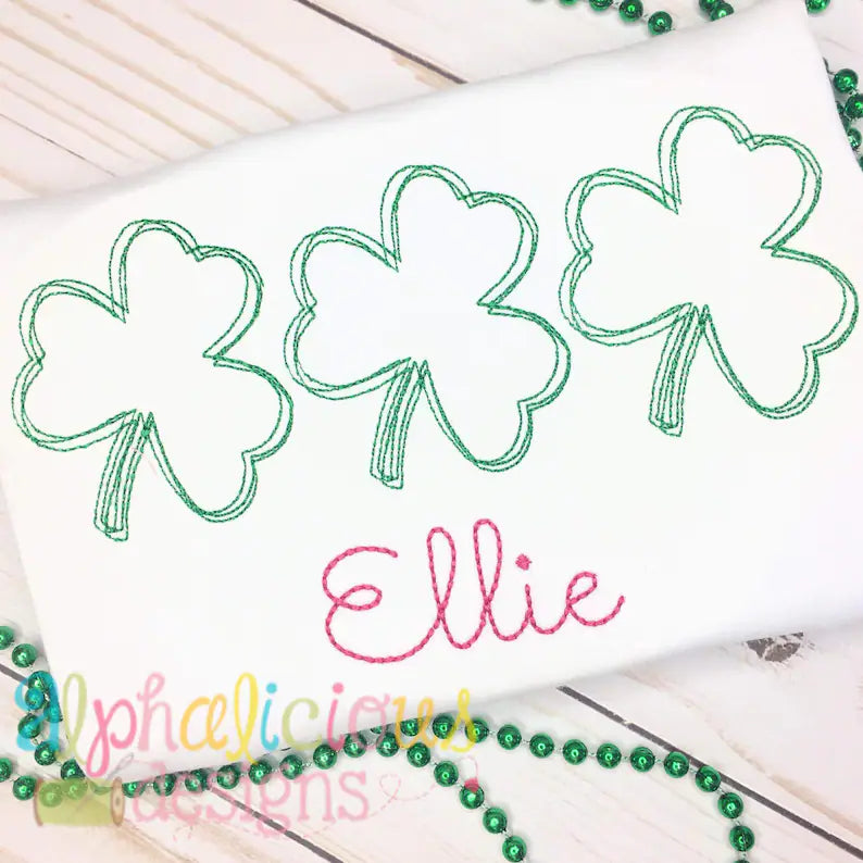 Emb - shamrock outline