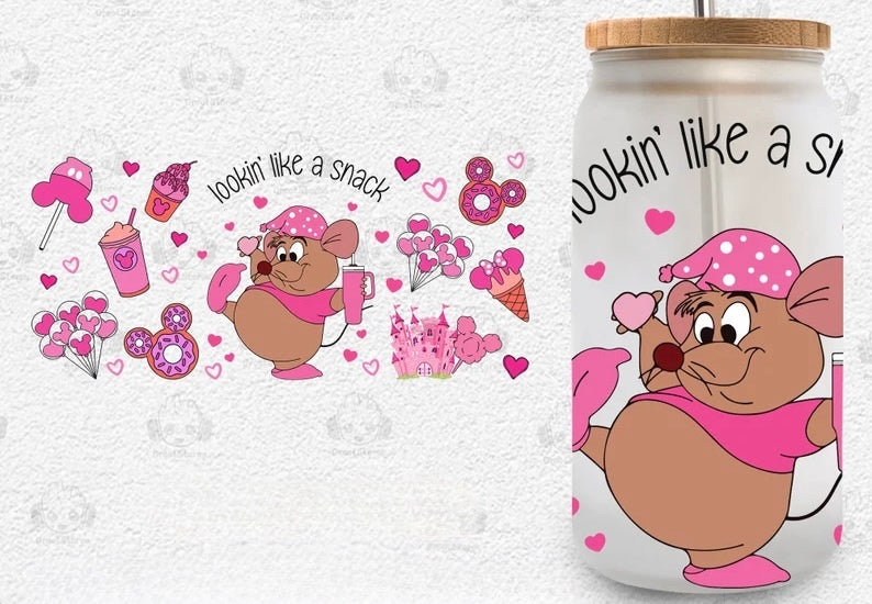 Frosted glass can lookin like a snack