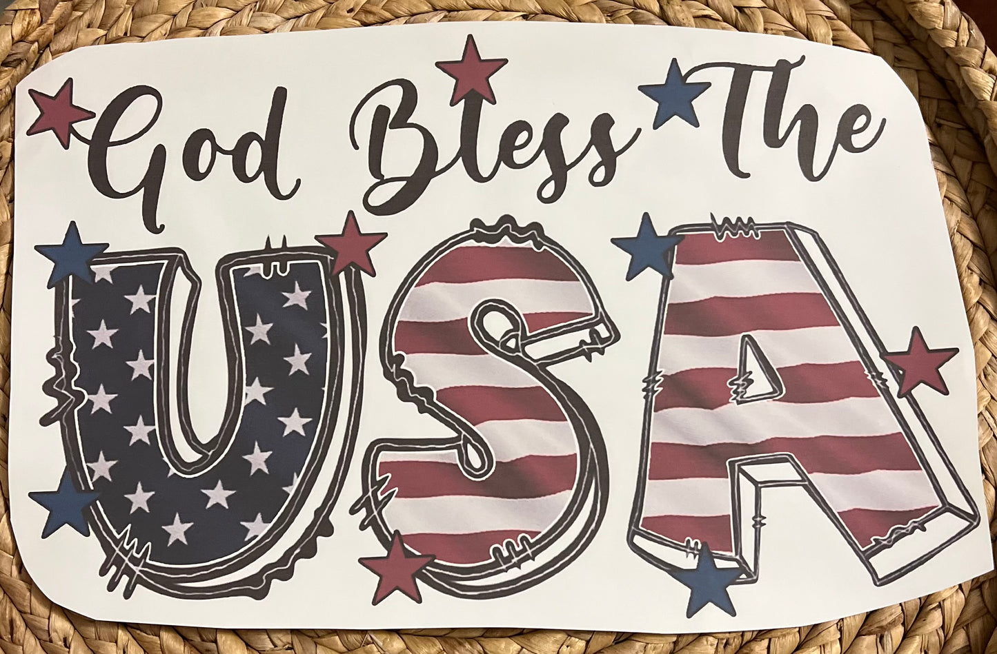 Adult God bless America
