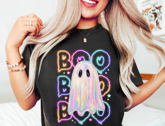 Neon ghost boo