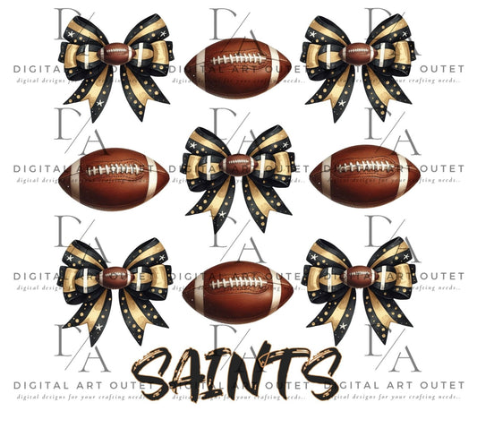 Sub - football bows & saints