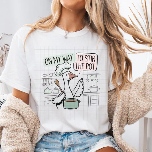 On my way to stir the pot