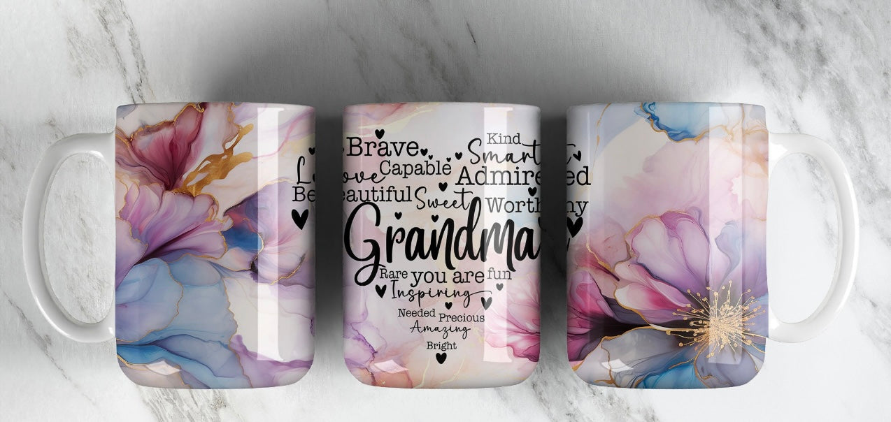 15 oz grandma life mug