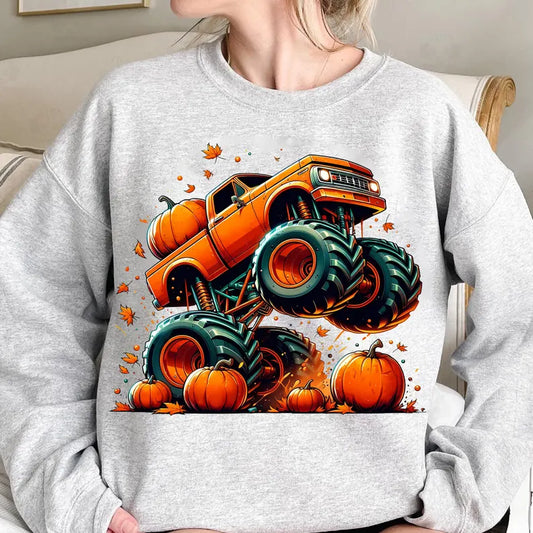 Pumpkin smashing monster truck