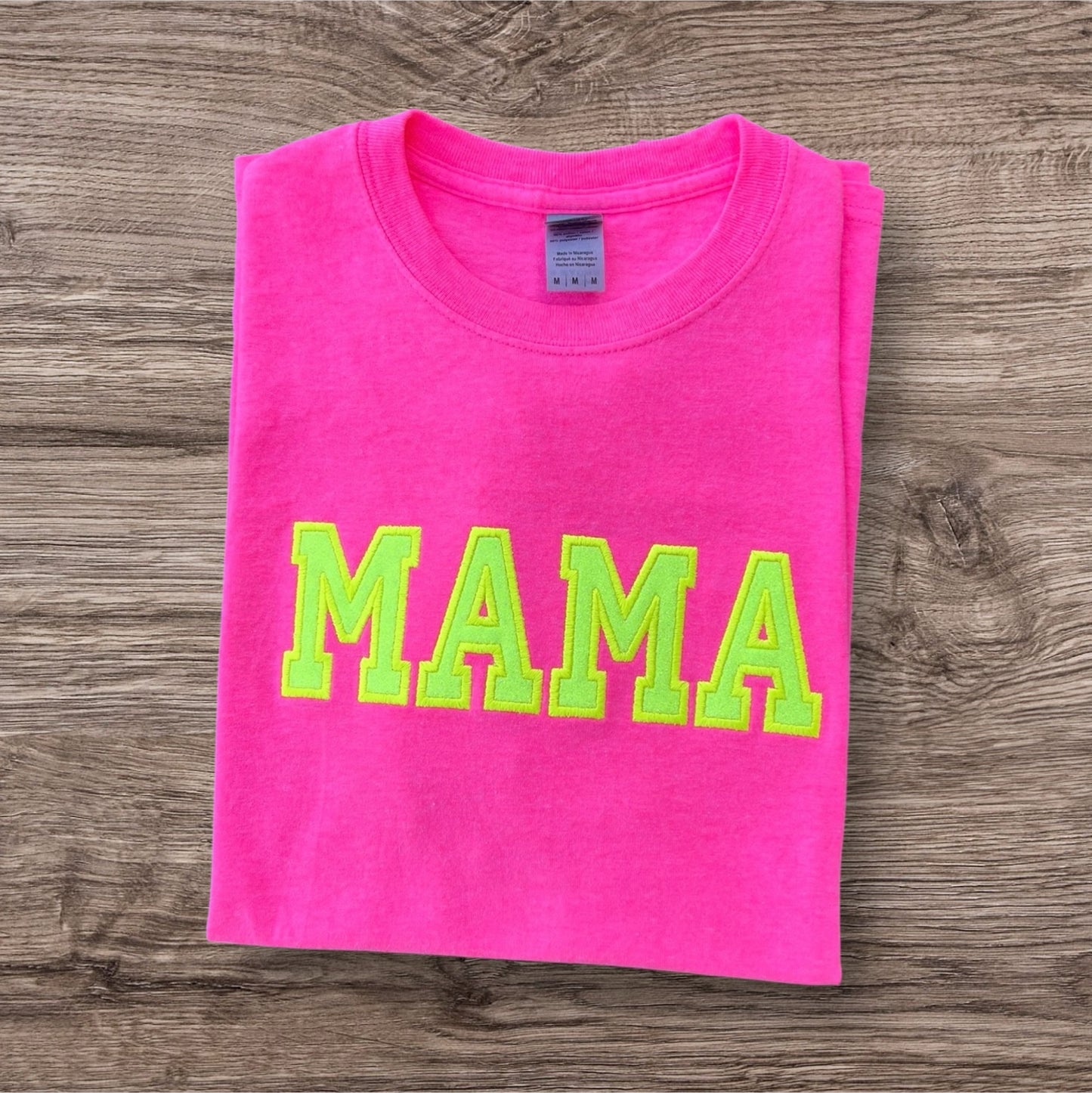 Emb - neon glitter mama