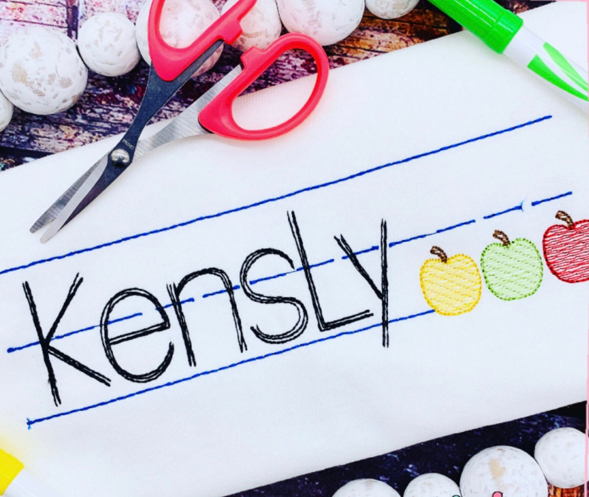 Emb - paper & apples name