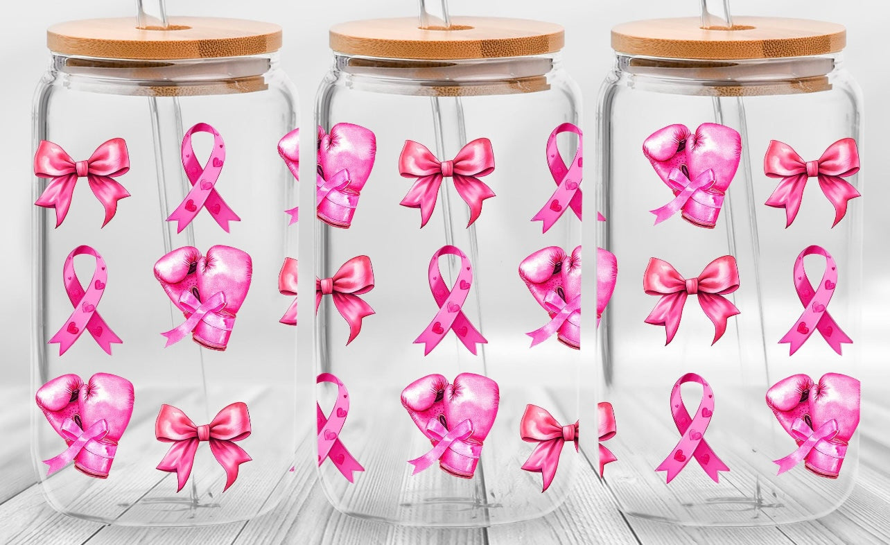 Frosted glass can boxing gloves