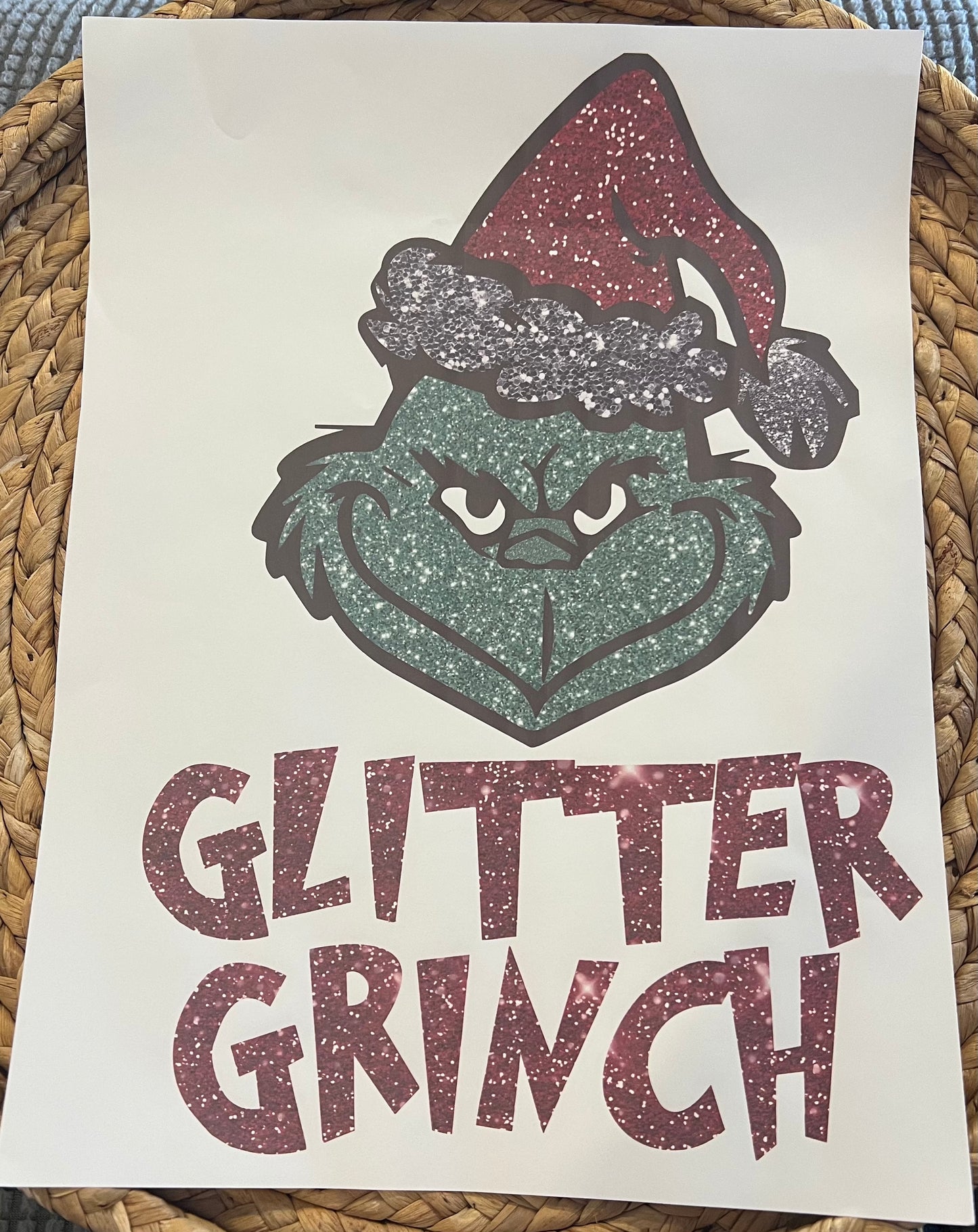 Adult glitter gr!nch