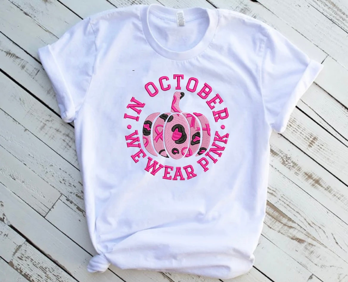 Emb - pumpkin wear pink