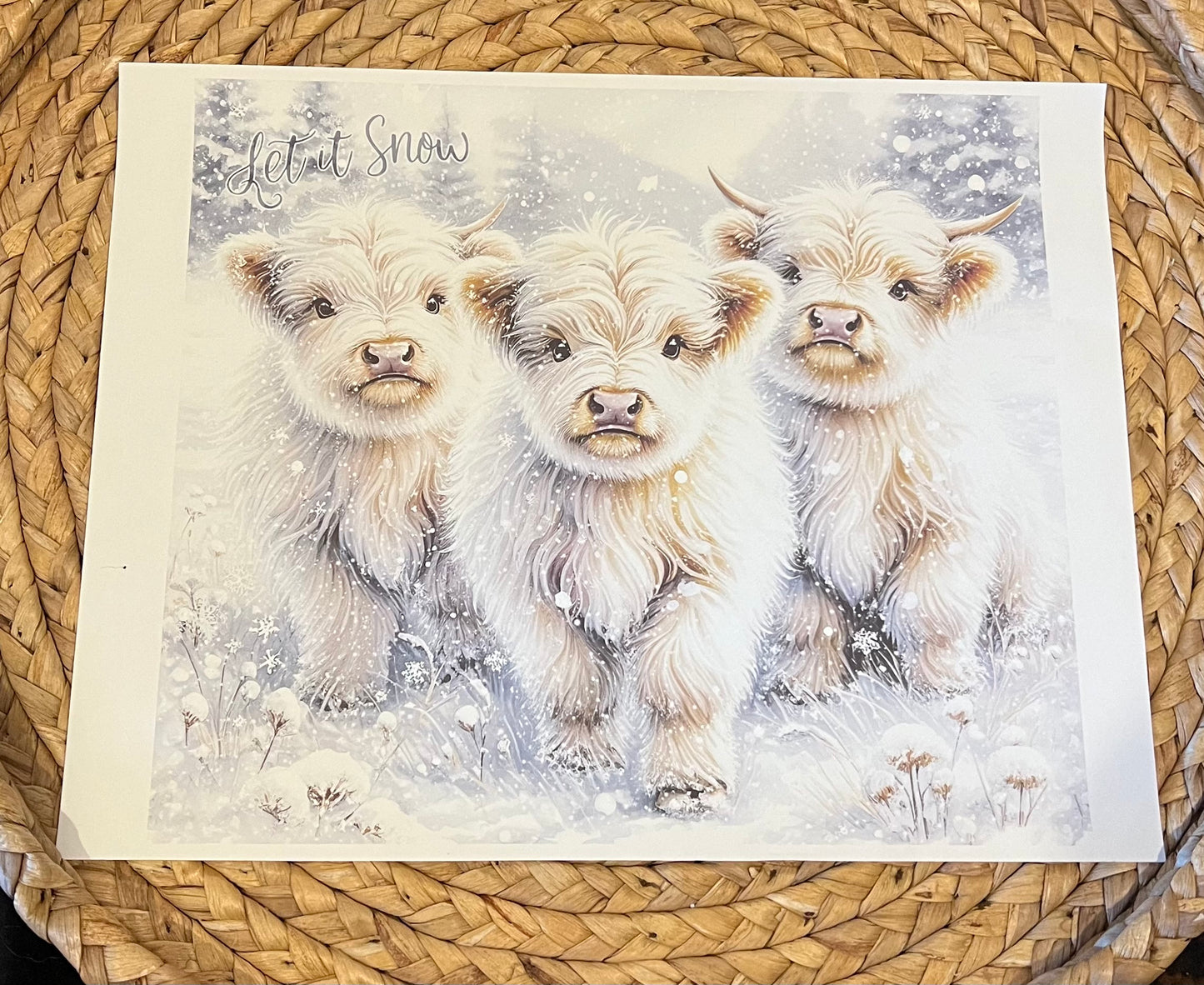 Tumbler let it snow baby cows
