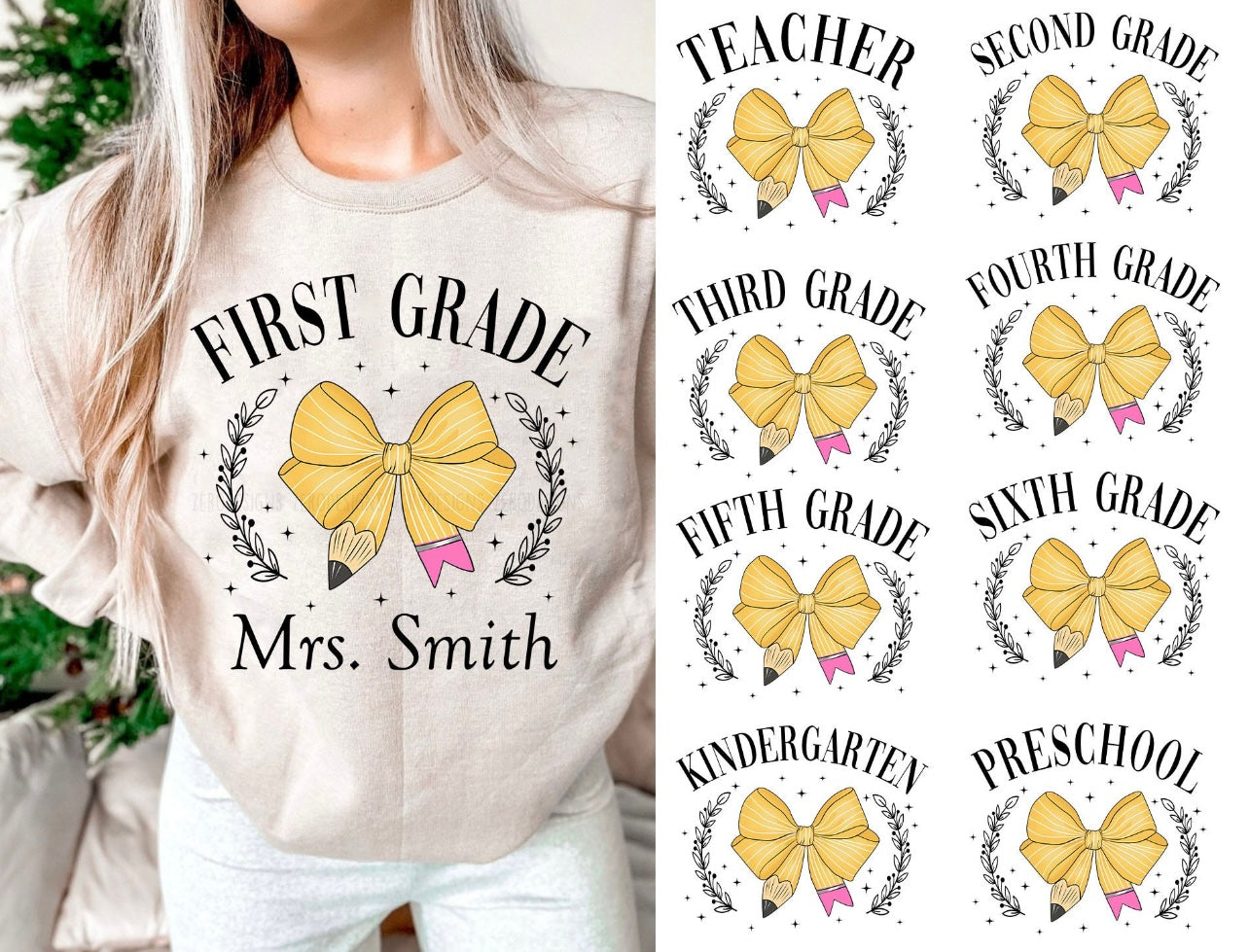 Sub - pencil bow grade or teacher