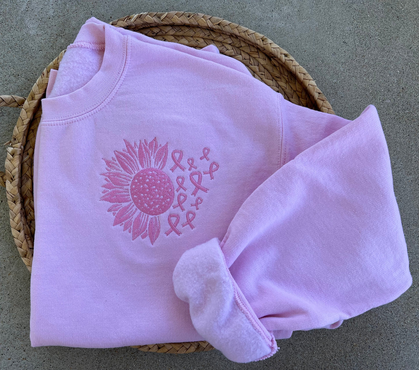 Emb - sunflower ribbon