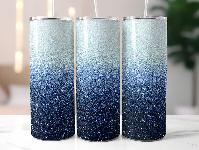 Ombré blue tumbler