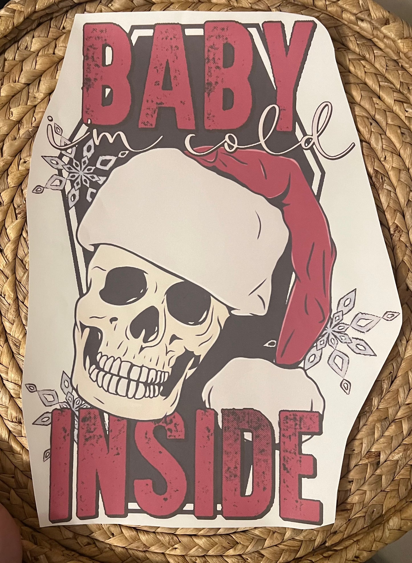 Adult baby I’m cold inside skeleton