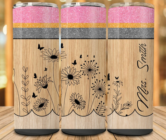 Name pencil tumbler