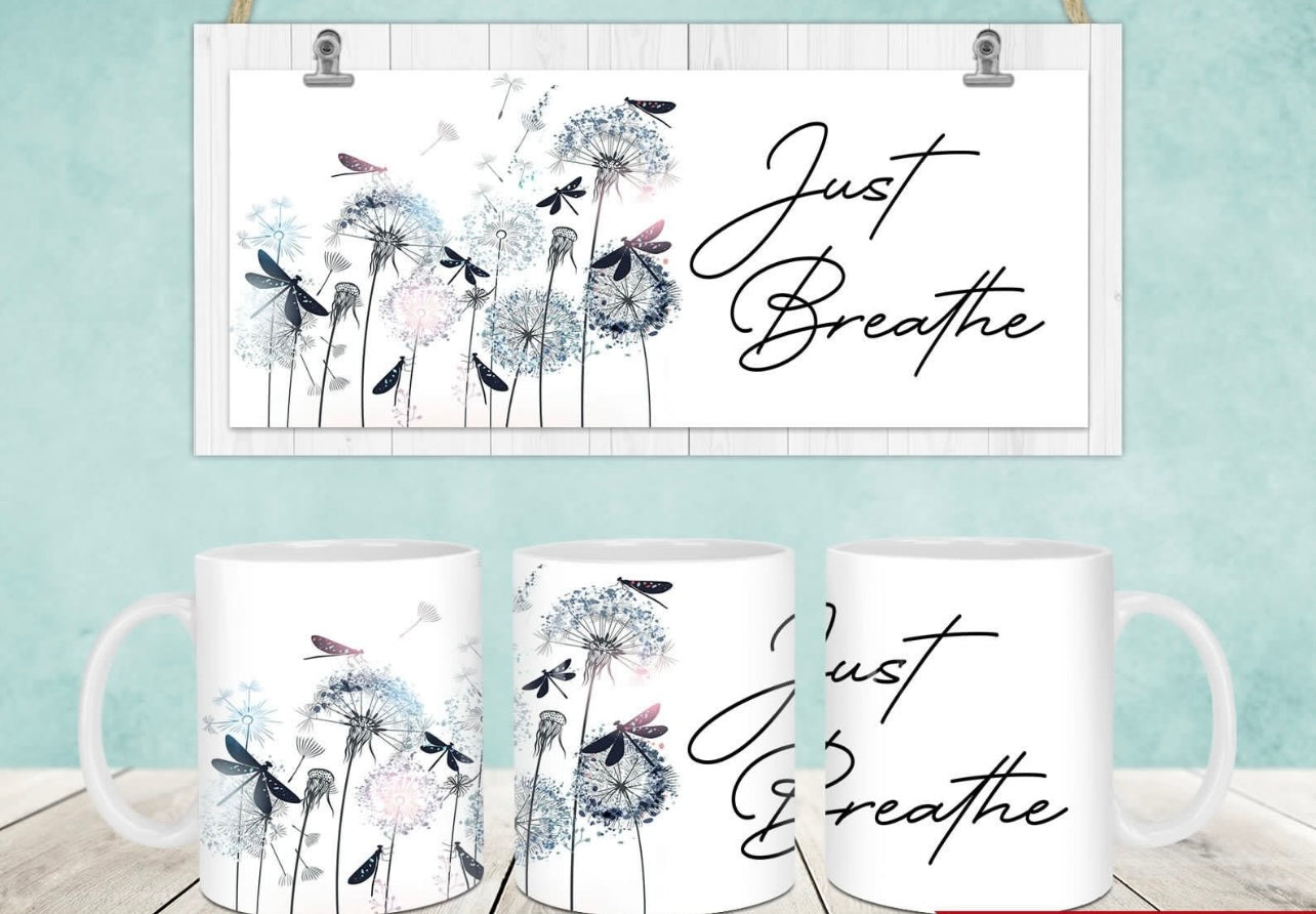 15 oz just breathe mug