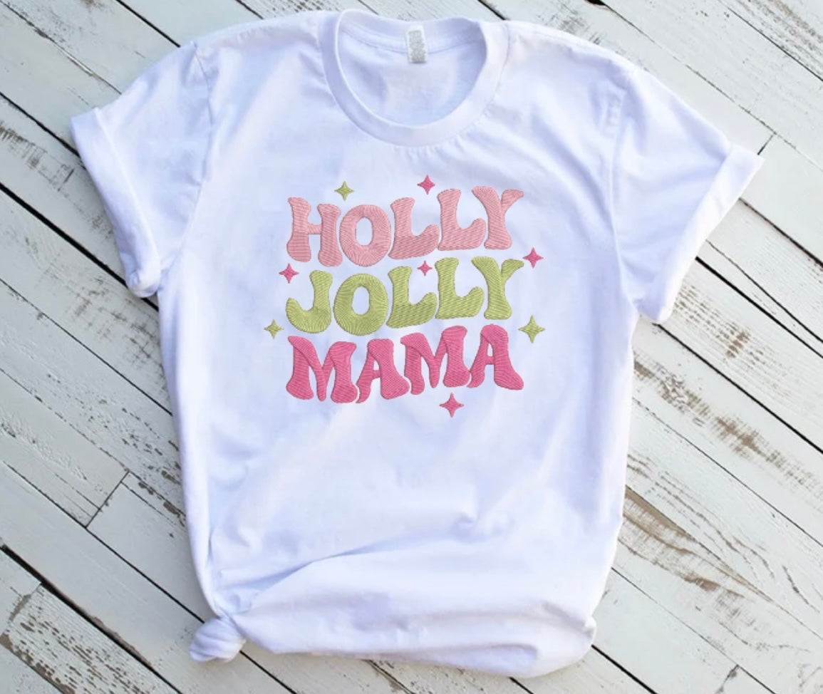 Emb - holly jolly mama