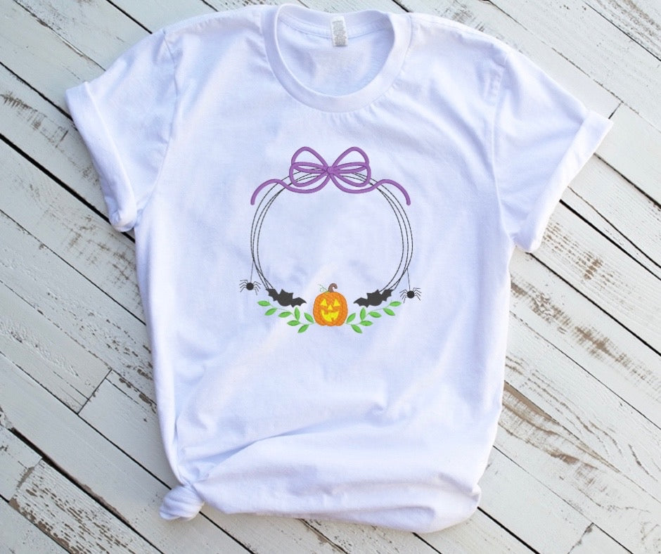 Emb - pumpkin name frame