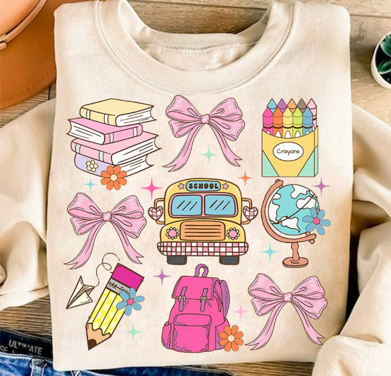 Sub - school supplies & bows
