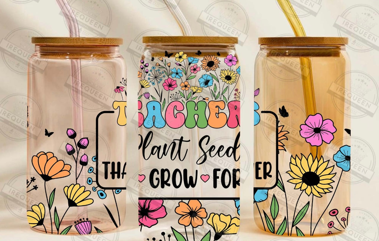 Frosted glass can plants seeds to grow