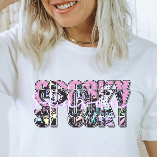 Neon horror spooky season