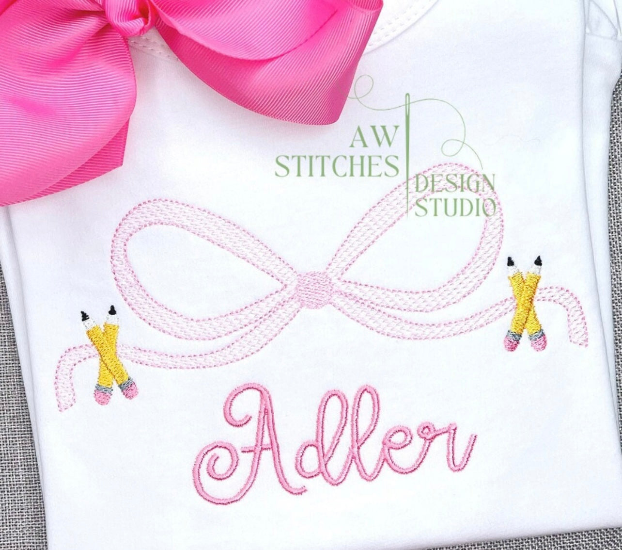 Emb - pencil bow name