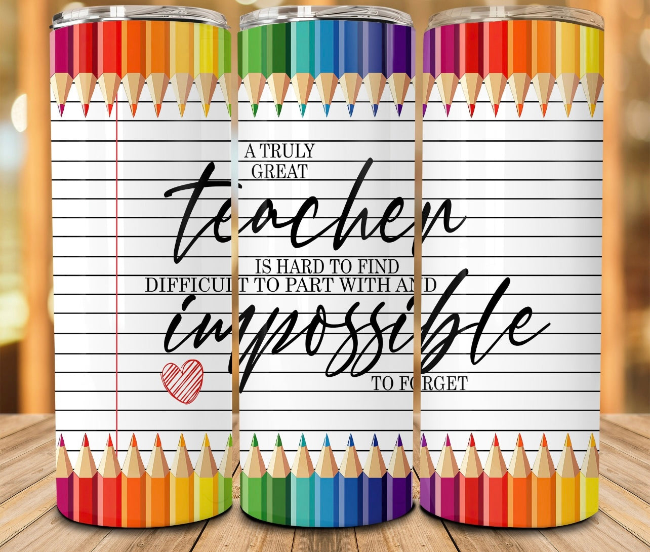 Impossible to forget tumbler