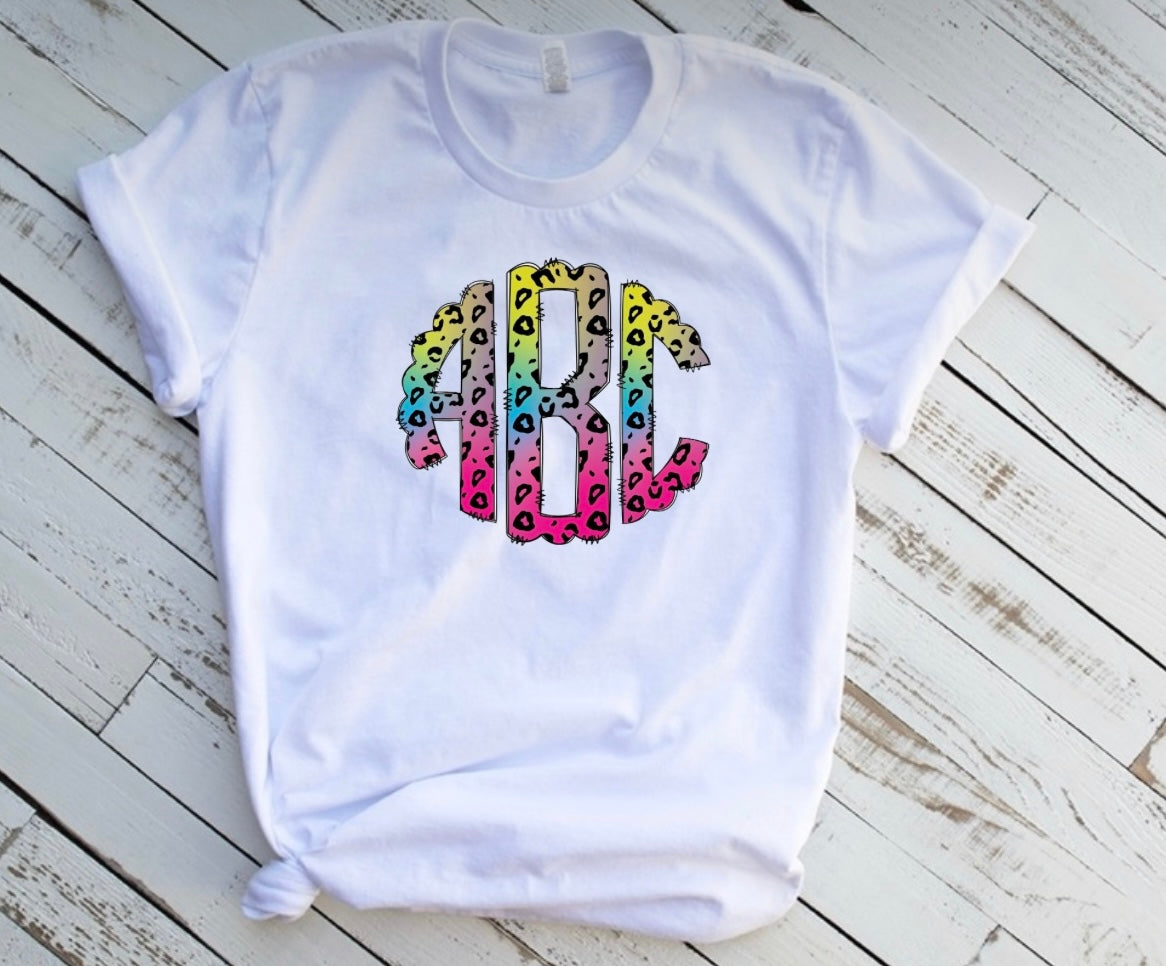Sub - leopard neon monogram