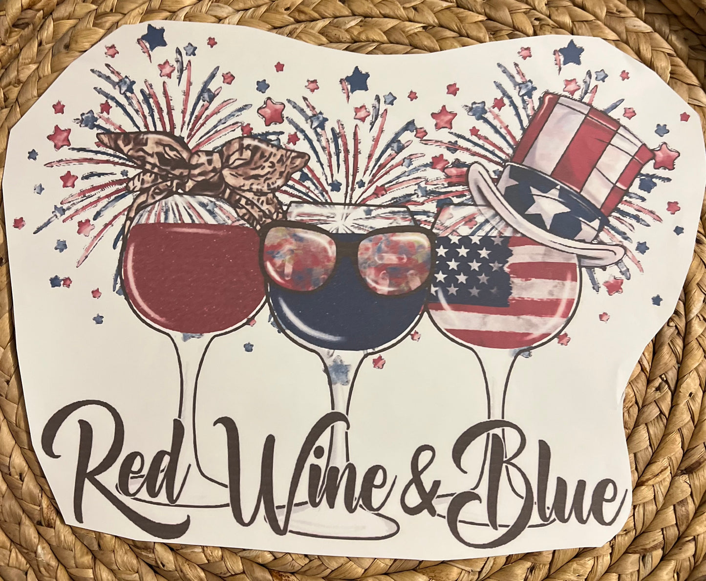 Adult red wine & blue