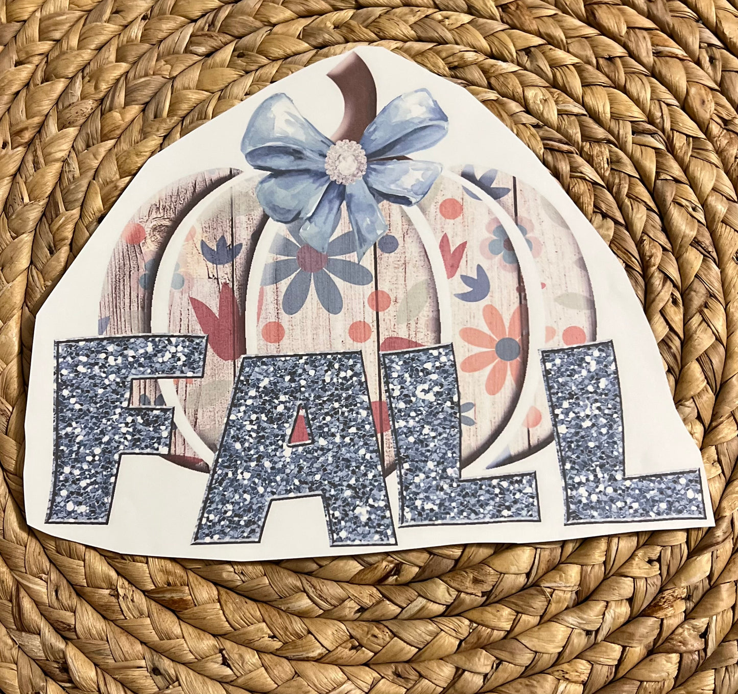 Toddler glitter fall pumpkin