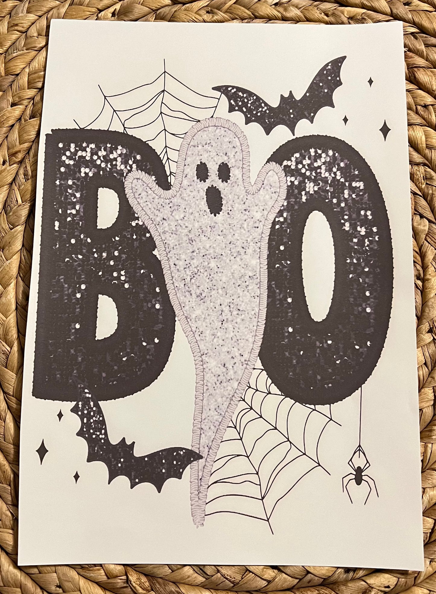 Youth glitter ghost boo