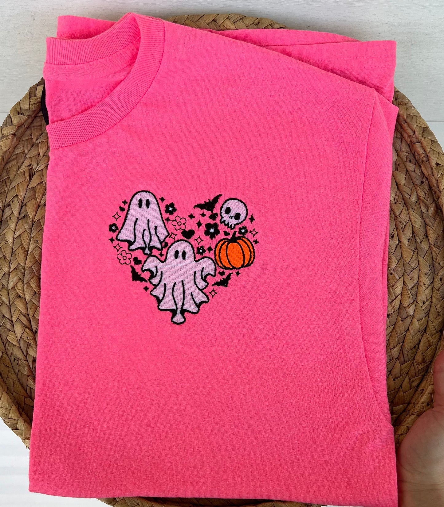 Emb - pocket ghost heart