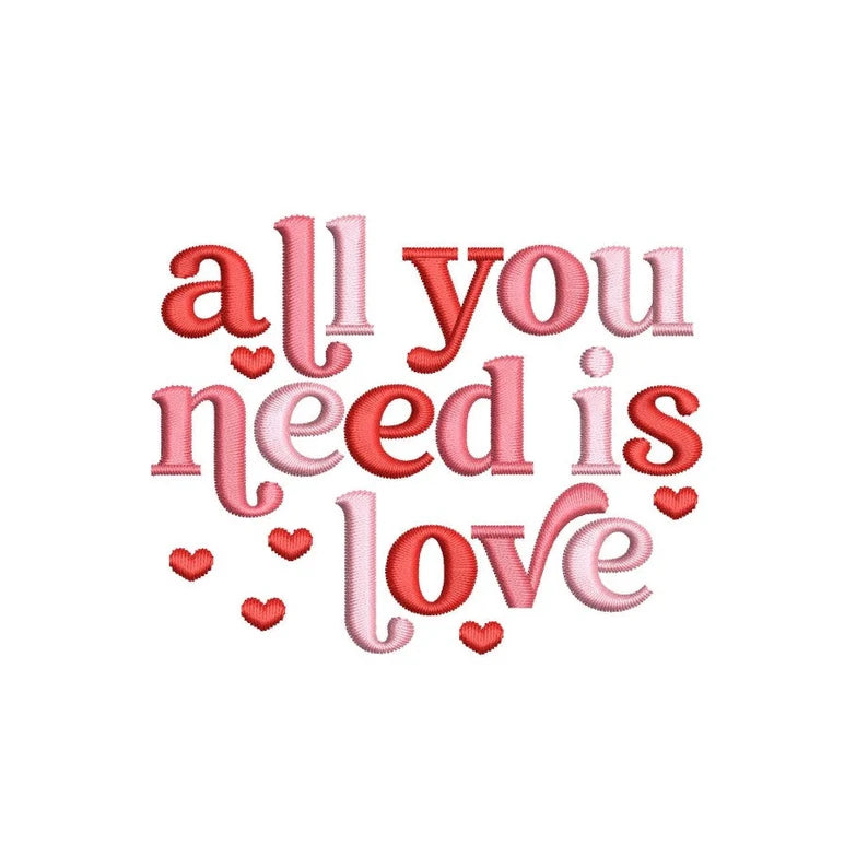 Emb - center kid, pocket adult all you need is love