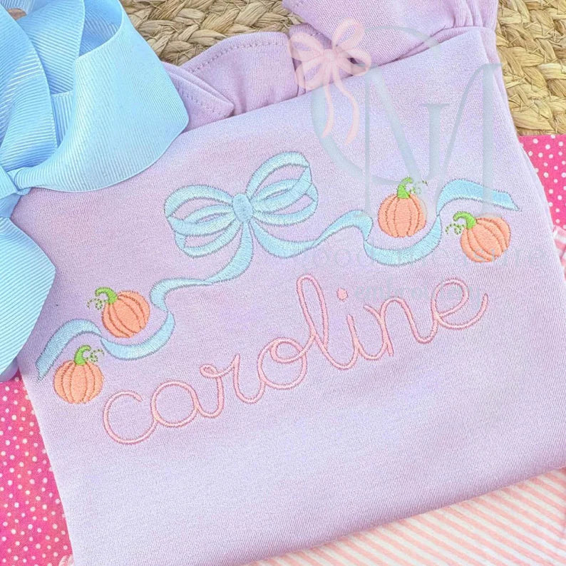 Emb - pumpkin name coquette