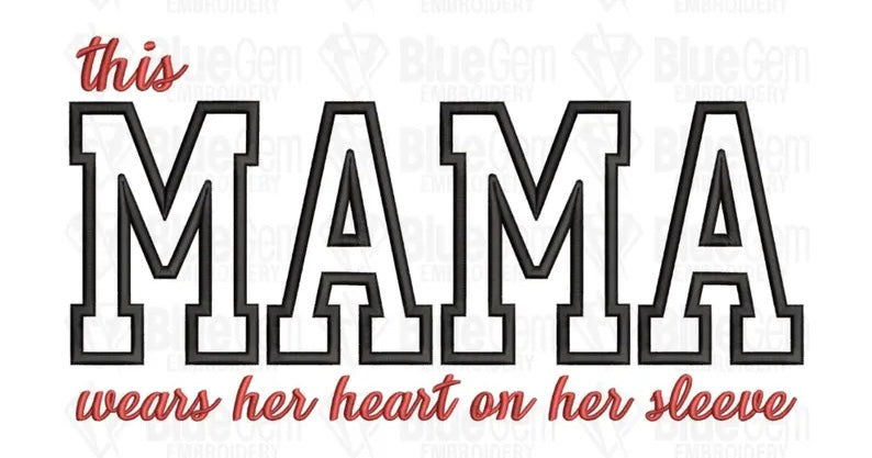 Emb - this mama wears her heart on her sleeve