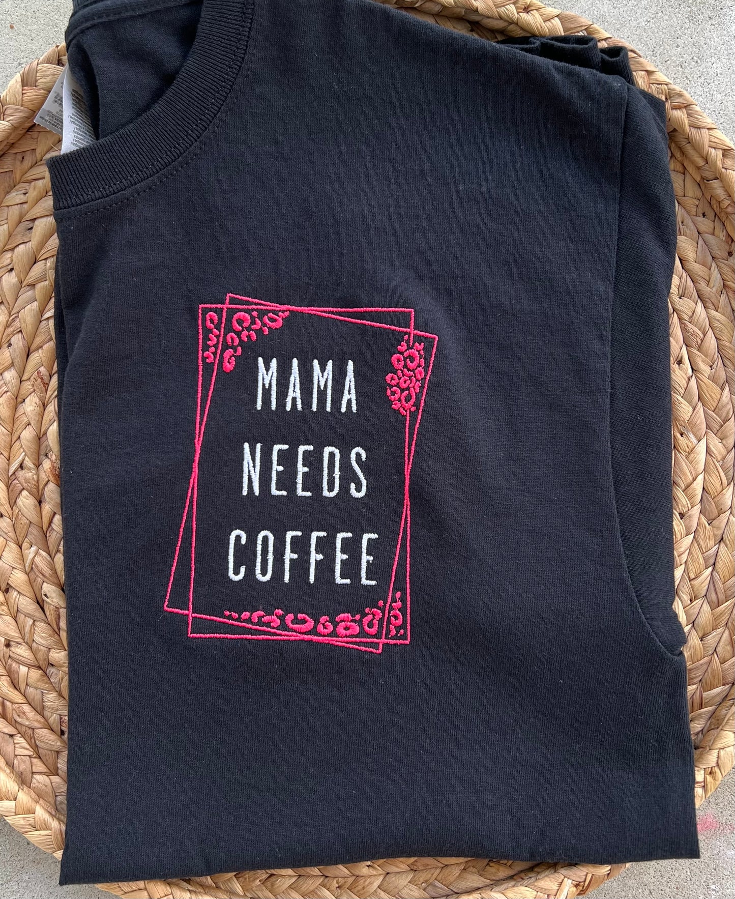 Emb - leopard mama needs coffee