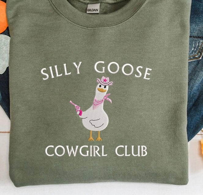 Emb - silly goose cowgirl club