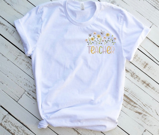 Emb - butterfly floral teacher