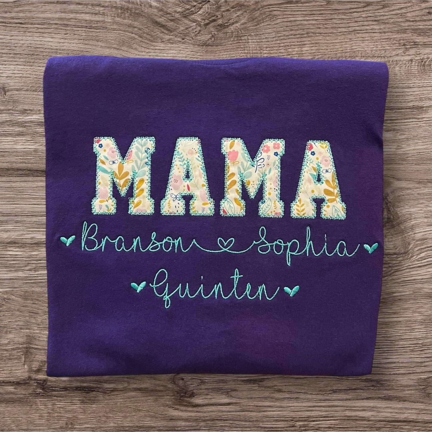 Emb - butterfly floral mama