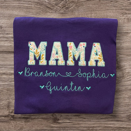 Emb - butterfly floral mama