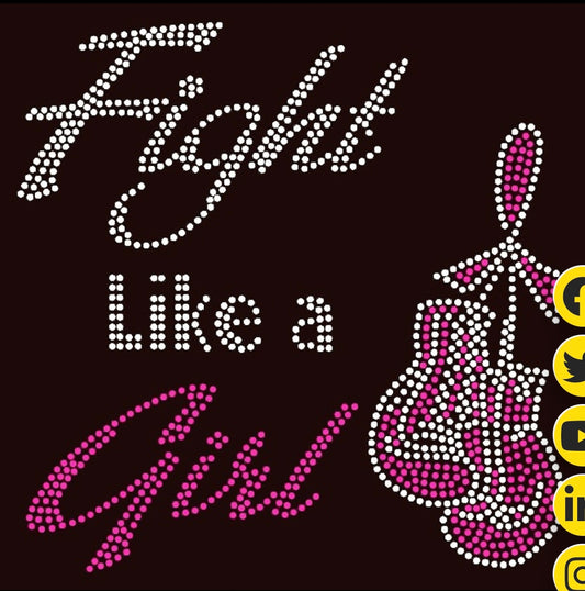 Rhinestone fight like a girl
