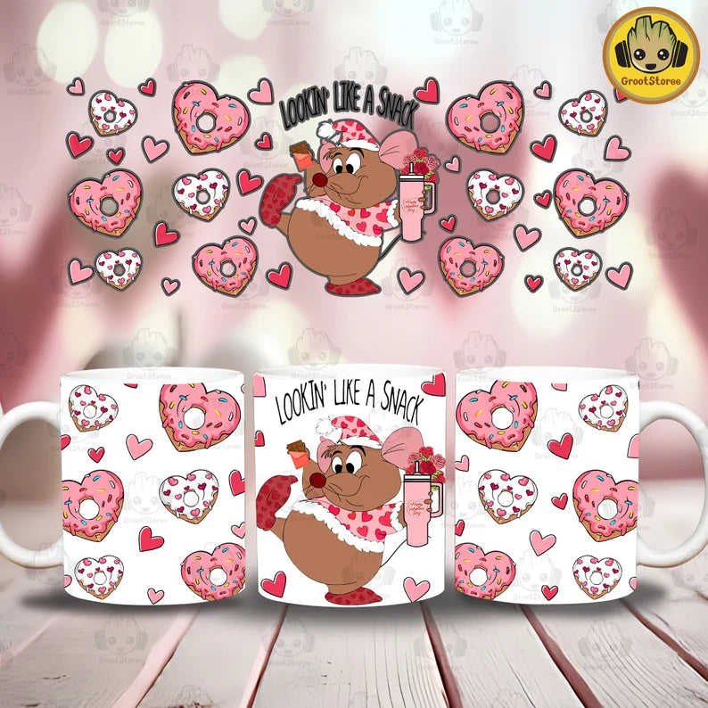 15 oz lookin like a snack valentines mug