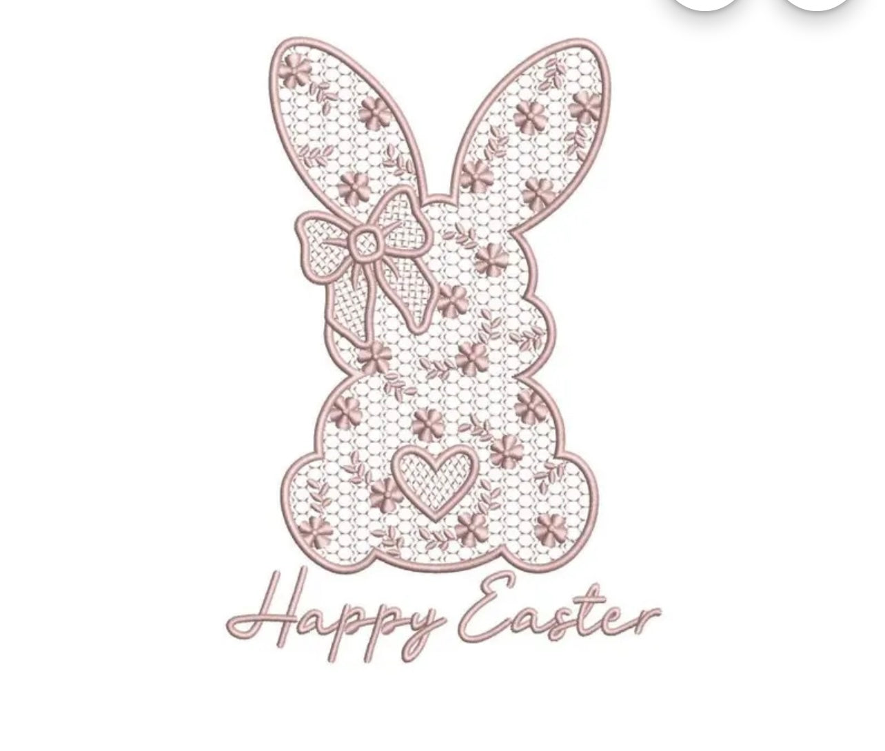 Emb - lace happy Easter bunny