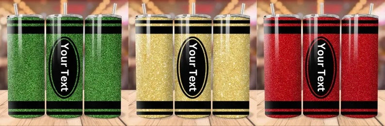 Crayon name tumbler