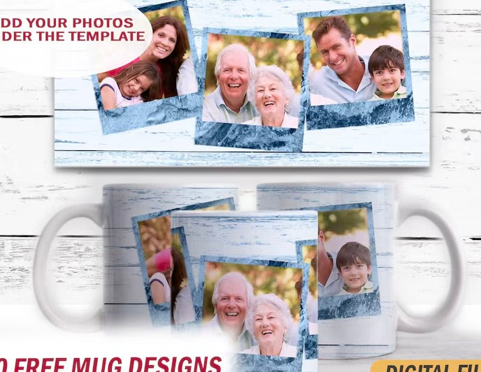15 oz photo blue mug