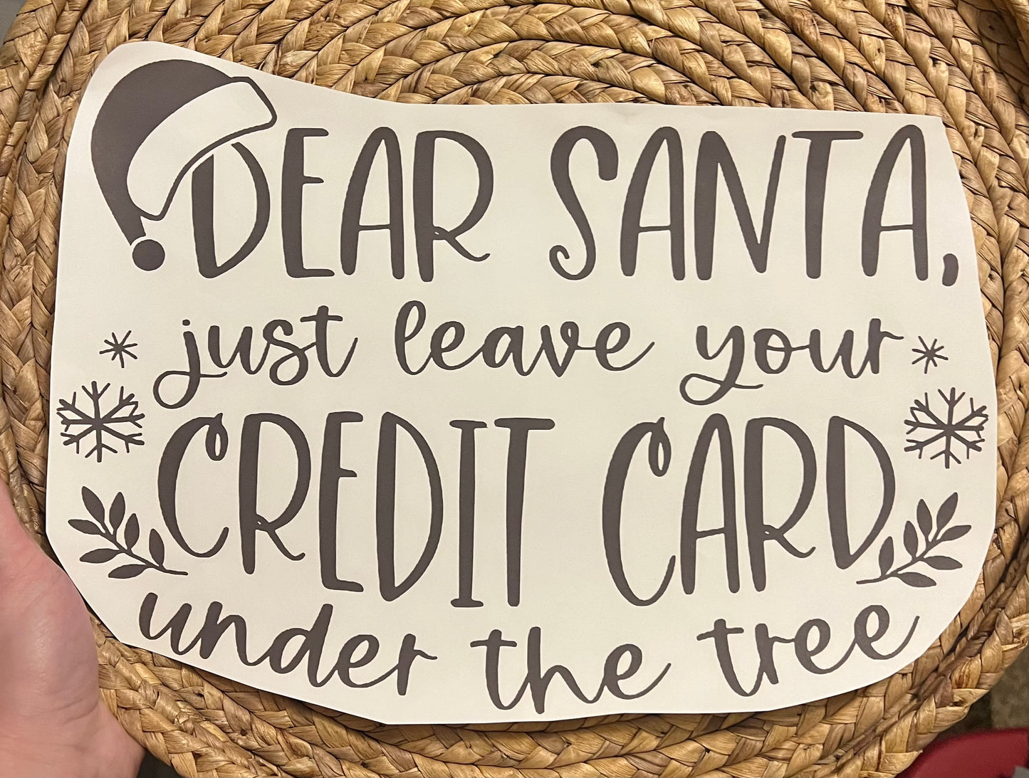 Adult just leave your credit card